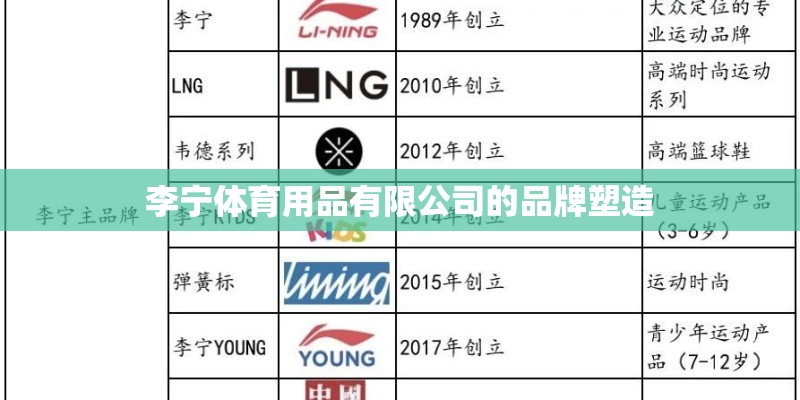 李宁体育用品有限公司的品牌塑造