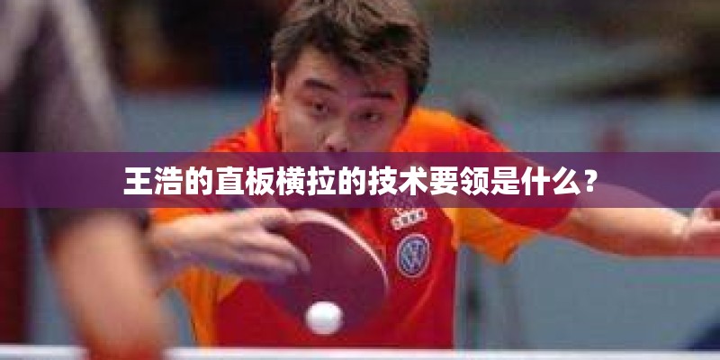 王浩的直板横拉的技术要领是什么？