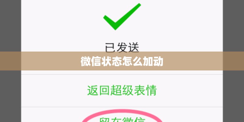 微信状态怎么加动