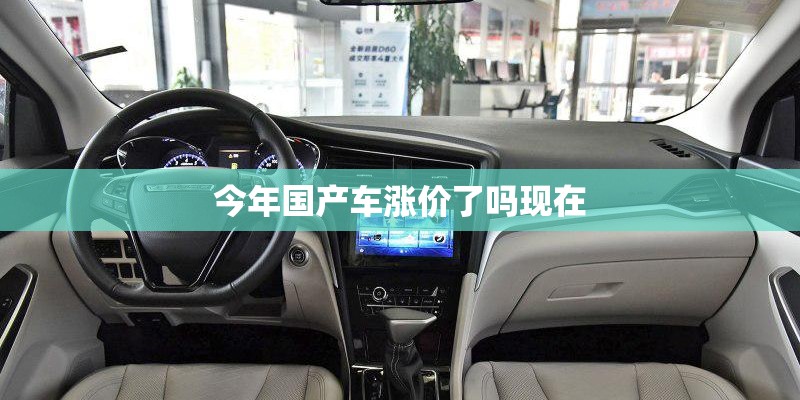 今年国产车涨价了吗现在