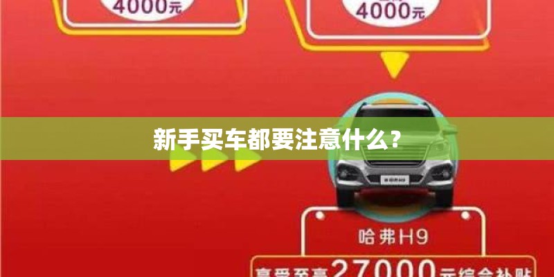 新手买车都要注意什么？