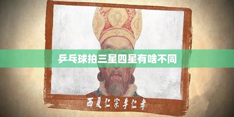 乒乓球拍三星四星有啥不同