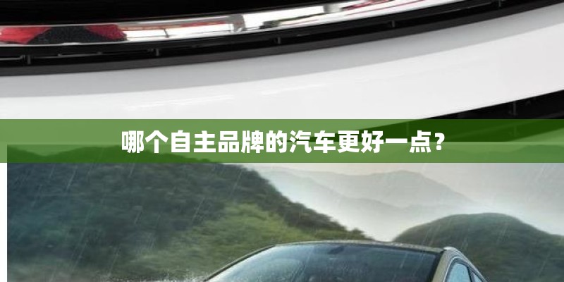 哪个自主品牌的汽车更好一点？