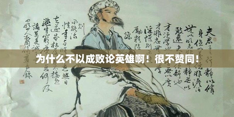 为什么不以成败论英雄啊！很不赞同！