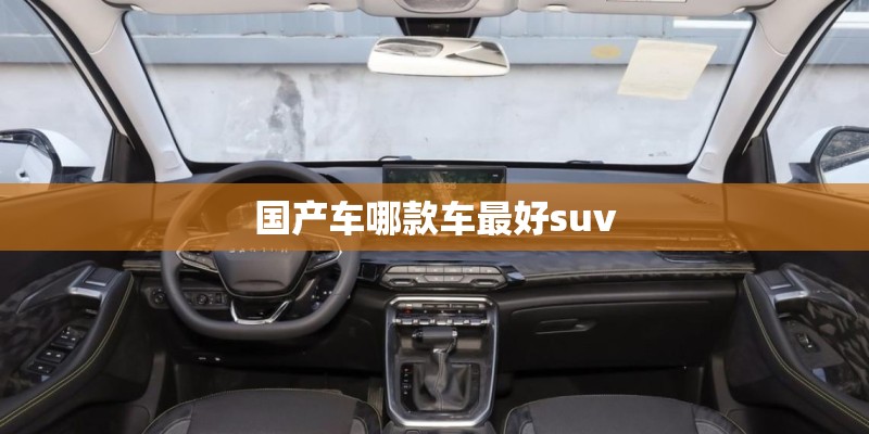 国产车哪款车最好suv