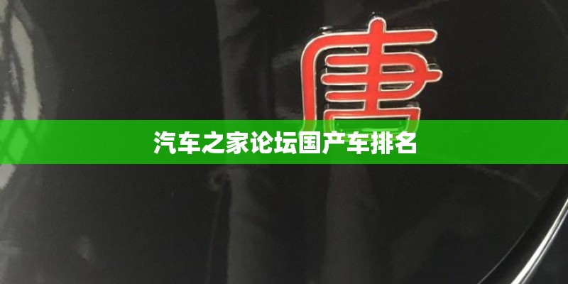 汽车之家论坛国产车排名