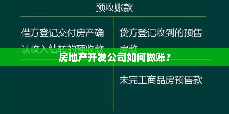 房地产开发公司如何做账？