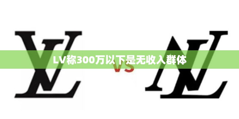 LV称300万以下是无收入群体 LV称300万以下是无收入群体