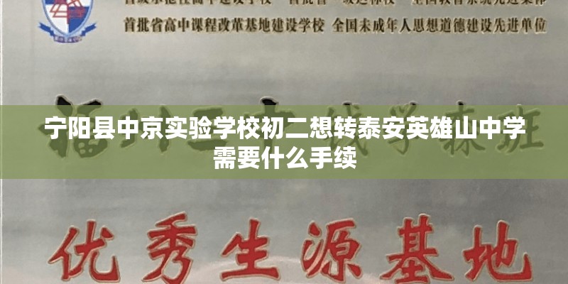 宁阳县中京实验学校初二想转泰安英雄山中学需要什么手续