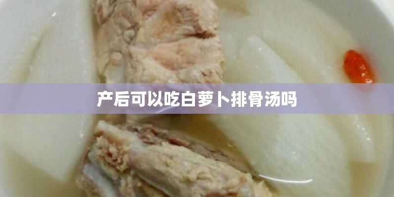 产后可以吃白萝卜排骨汤吗