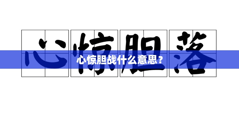 心惊胆战什么意思? 心惊胆战什么意思?